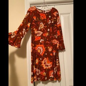 Maroon Old Navy Floral Dress, sz 0 - like new!
